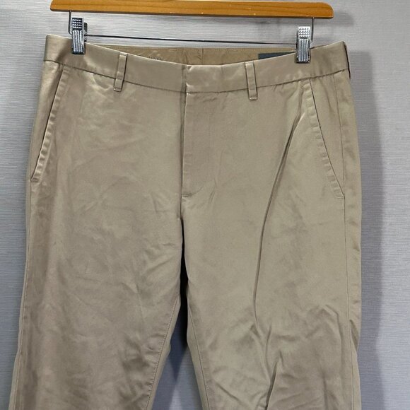 Bonobos Pants Mens 32 Slim Straight Wednesday Chino Beige Cotton Straight Leg - Picture 2 of 11
